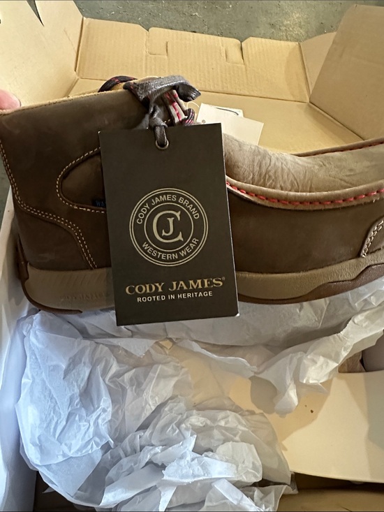 Cody James Men\'s Leather Comp Toe Boots in Brown new in box main image 6